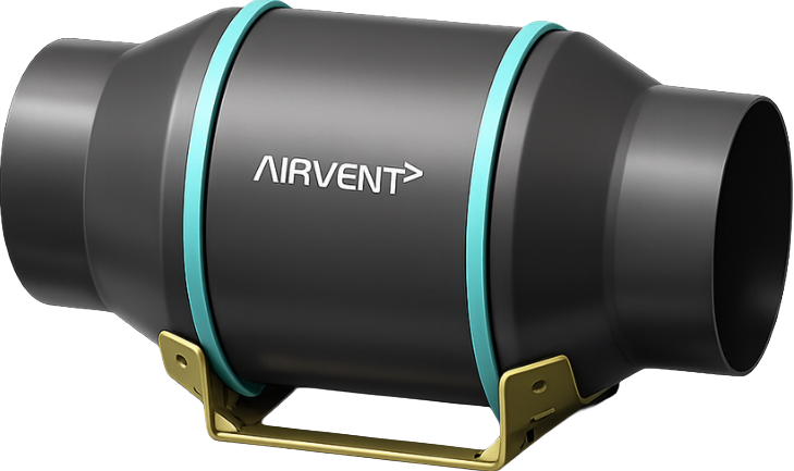 Airvent EC Inline Fan Variable Speed 100mm 40W
