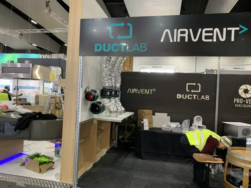 Airvent products in showroom